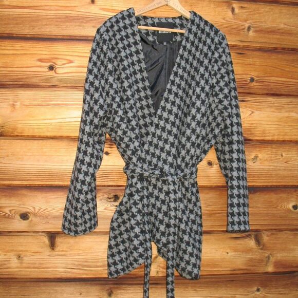 NWOT Gray Wrap Coat Jacket - Picture 1 of 7